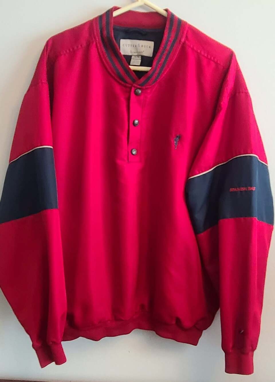 Cutter & Buck Climaguard Pullover Jacket XL Red Spanish Bay Golf